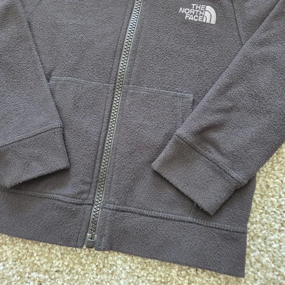 The North Face Kids Toddler Black Fleece Full Zip Hooded Jacket 2T Sweater Warm - Picture 3 of 9